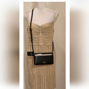 Kate Spade Sadie Saffiano Leather 2 Pc Crossbody Set  Black NWT MSRP $249